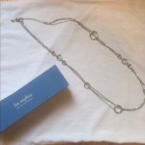 Lia Sophia Silver Chain Necklace with Circular Details